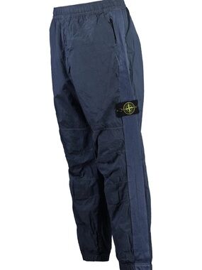 NWT Stone Island Logo Patch Tapered Leg Track Pants Blue size 34